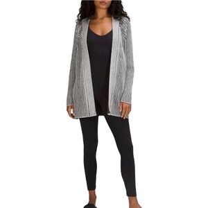 LULULEMON Women’s Cotton/Wool/Cashmere Blend Sweater Wrap Open Cardigan Size 14